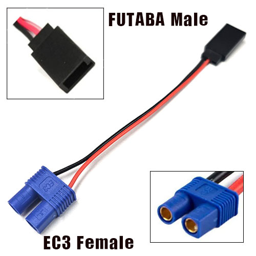 UP-ADP072 FUTABA Male to EC3 Female adapter