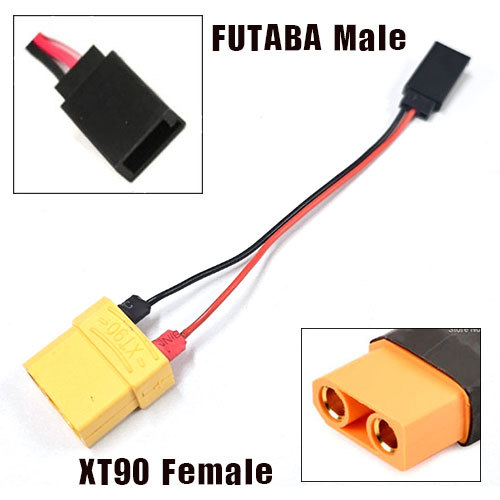 UP-ADP075 FUTABA Male to EC5 Female adapter