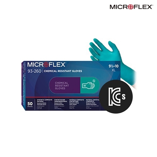 MICROFLEX (KCs) 일회용 내화학 장갑. 93-260(대표상품코드 KCS-93-260XL)