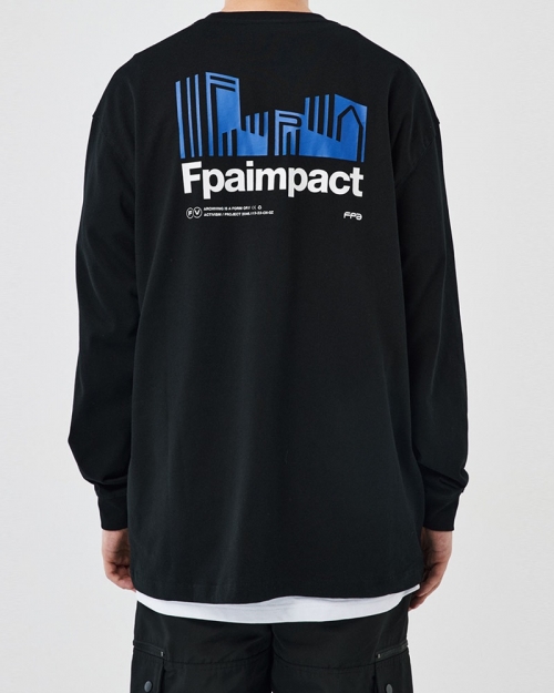 FPA 건축 프린팅 오버핏 긴팔 티셔츠